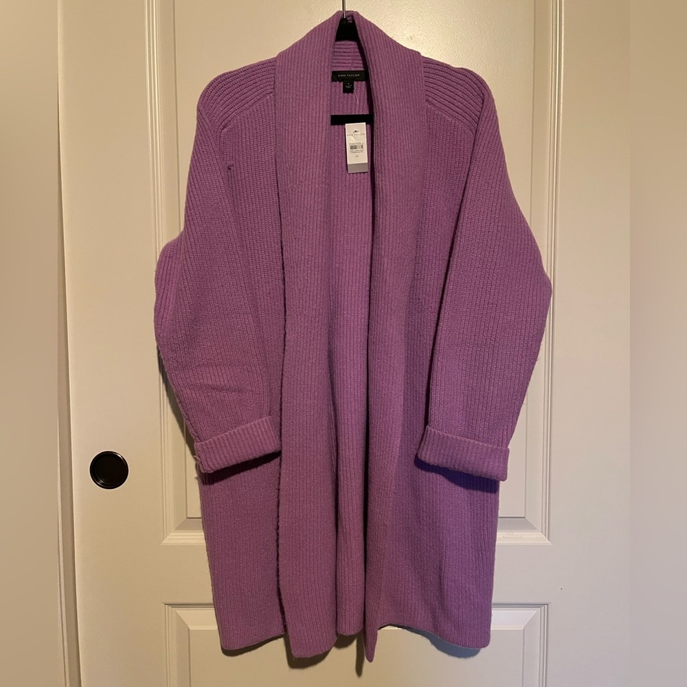 NWT Ann Taylor Lavender Cardigan Sweater